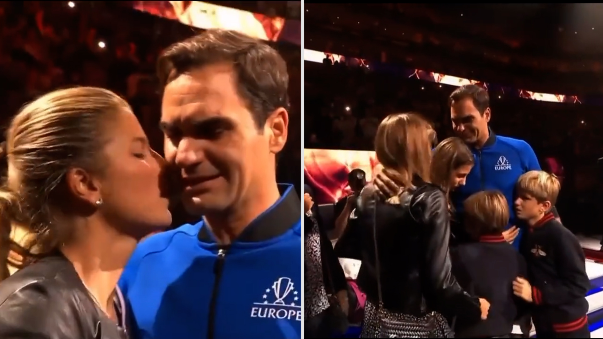 Roger Federer como nunca se lo vio: las imágenes del momento que se quiebra con su esposa Mirka y los cuatro mellizos