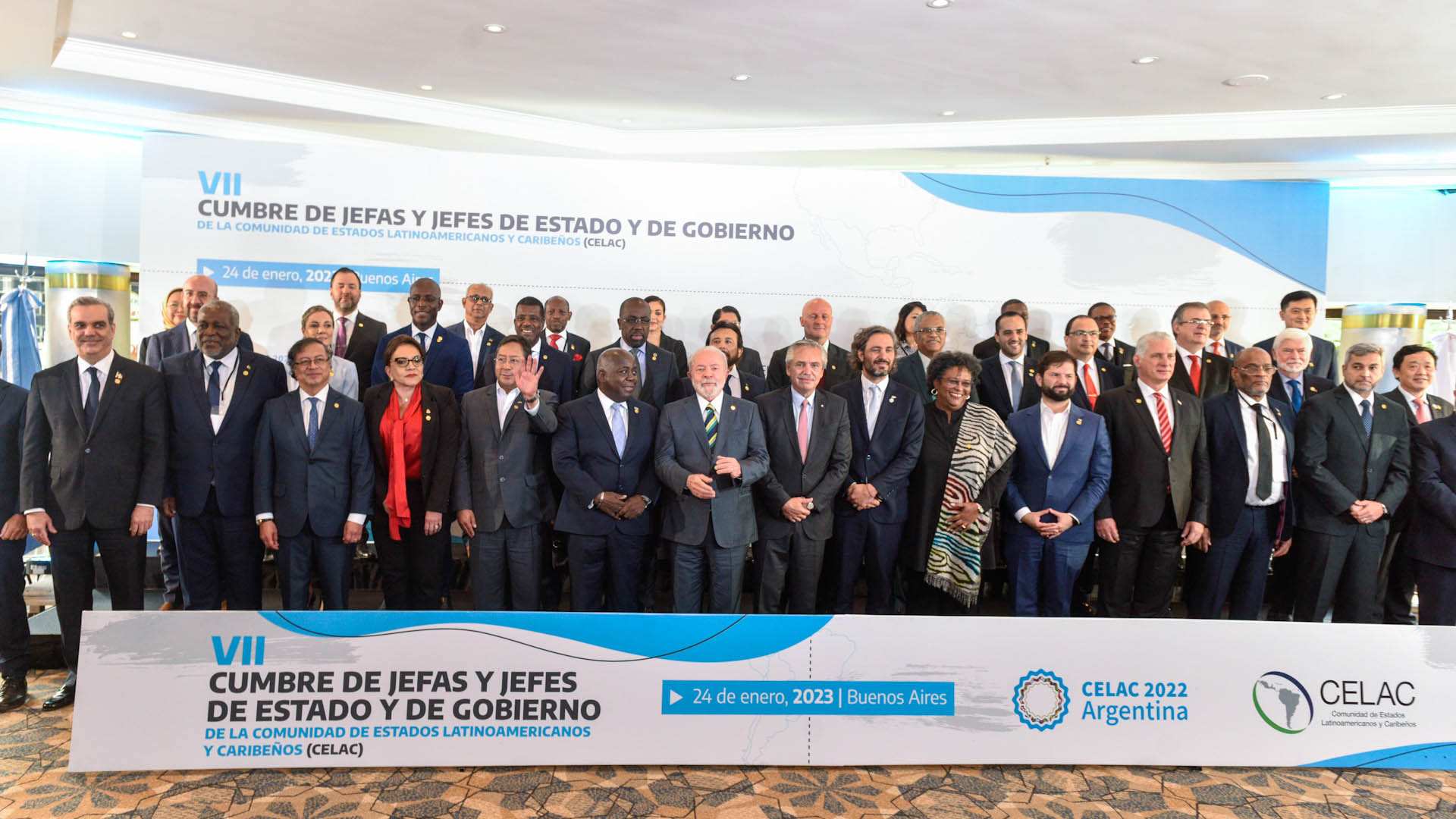 La foto de familia de todos los representantes de América Latina en la CELAC