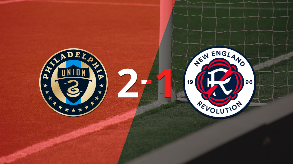Philadelphia Union logra 3 puntos al vencer de local a New England Revolution 2-1