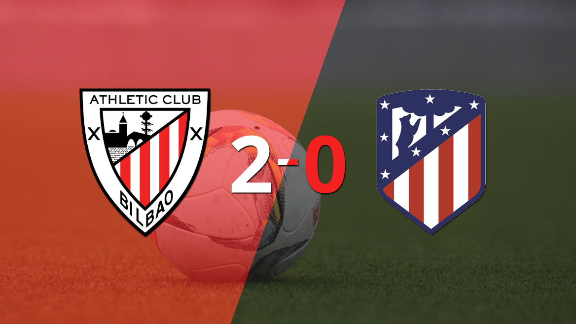 En su casa, Athletic Bilbao le ganó a Atlético de Madrid por 2-0