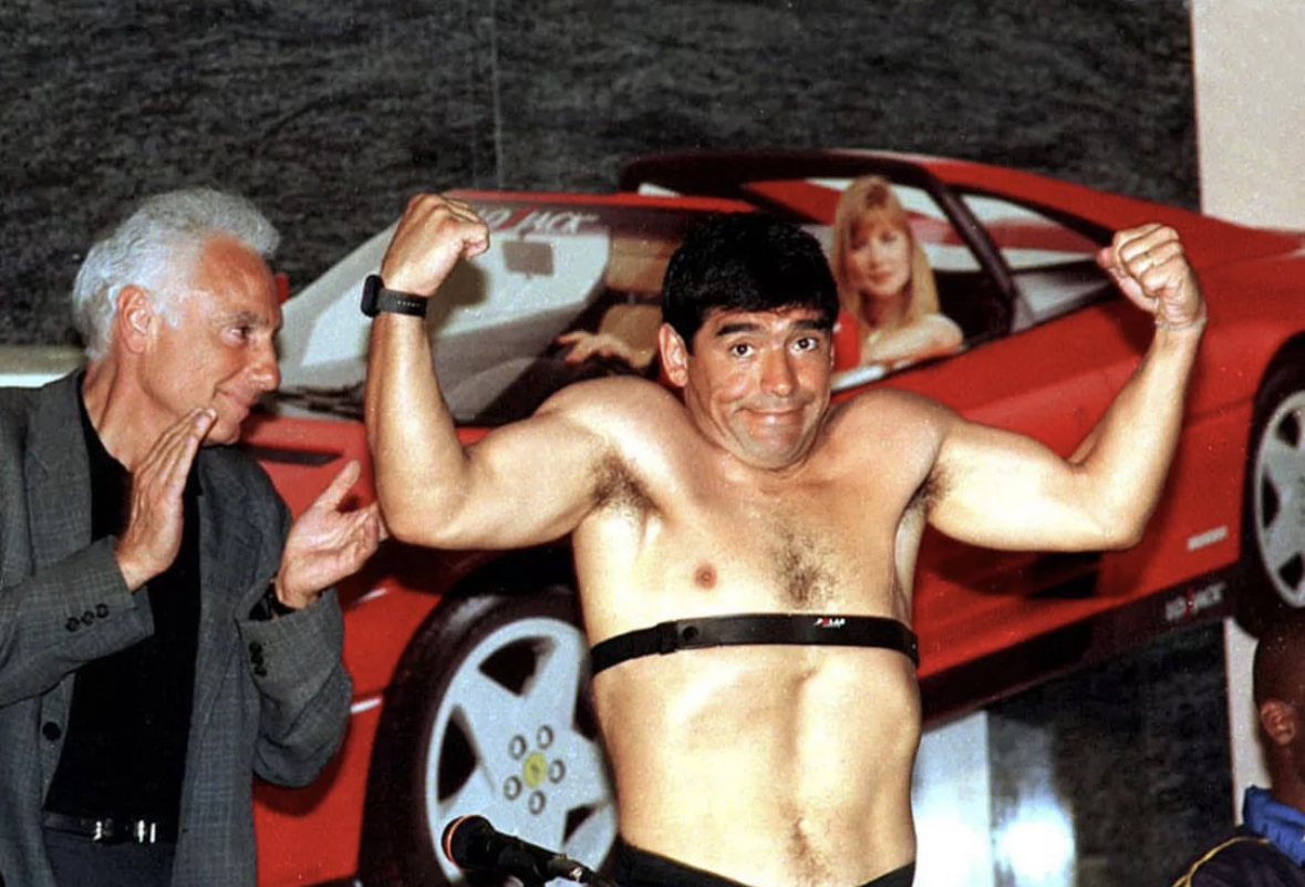 Diego Maradona y Guillermo Coppola, en otro instante captado por Fredy Heer