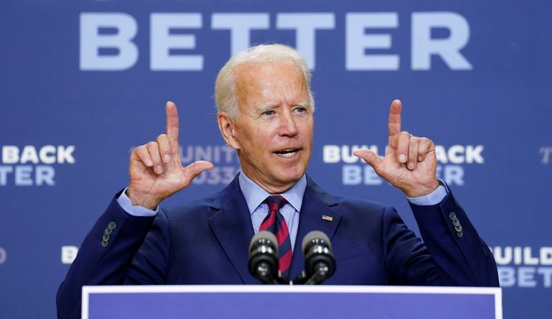 El candidato presidencial demócrata y ex vicepresidente Joe Biden durante una aparición en Wilmington, Delaware (REUTERS/Kevin Lamarque/Foto de archivo)