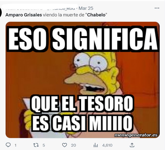 Memes sobre Amparo Grisales y Cabelo. Foto: Twitter