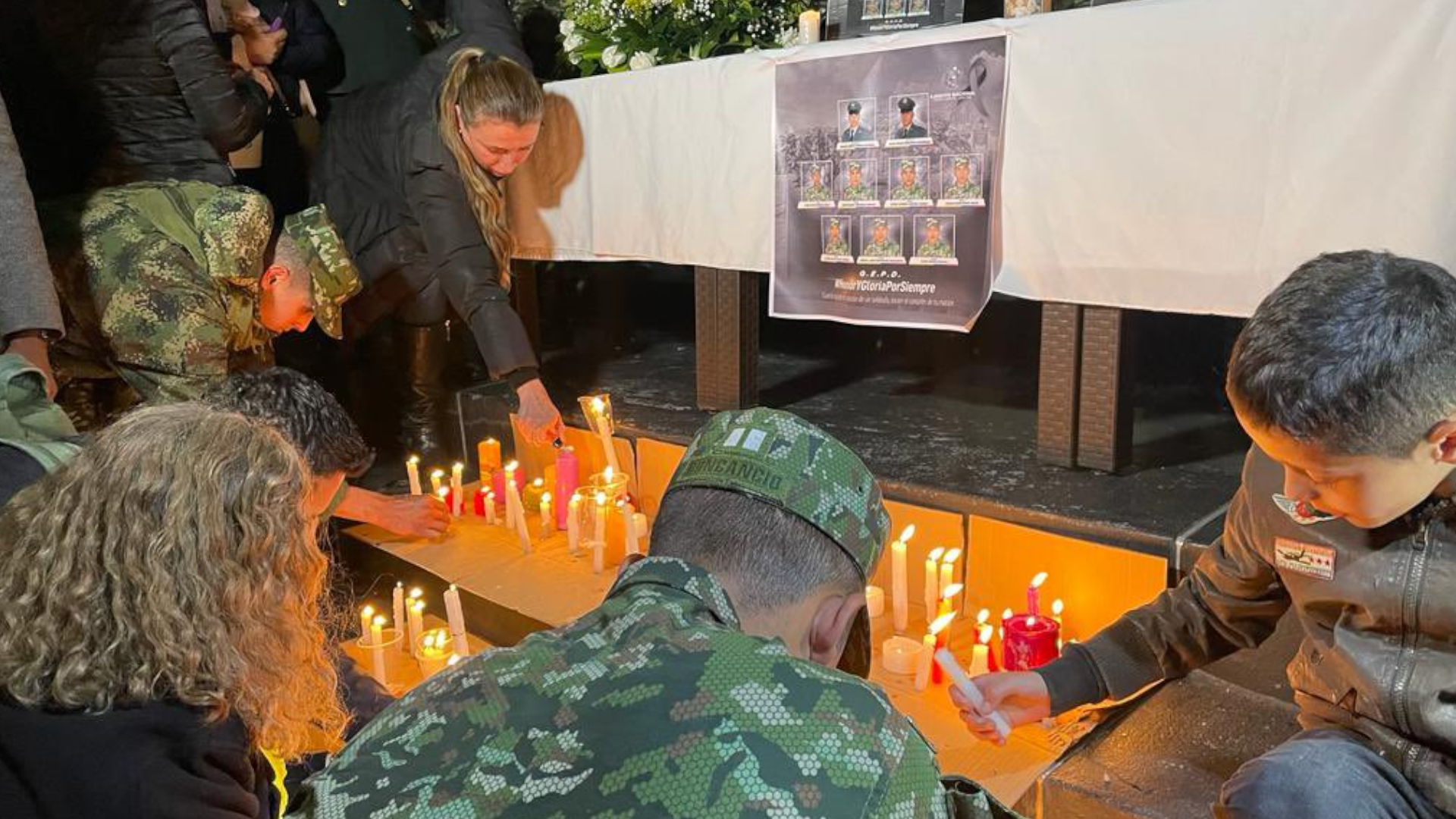 Video: velatón nocturna por los militares muertos en atentado del ELN en Norte de Santander