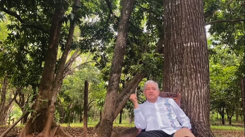 Andrés Manuel López Obrador informó que el 13 de noviembre estará fuera de la ciudad en una gira en Palenque, donde aprovechará para celebrar su cumpleaños. (Foto: Captura de pantalla).