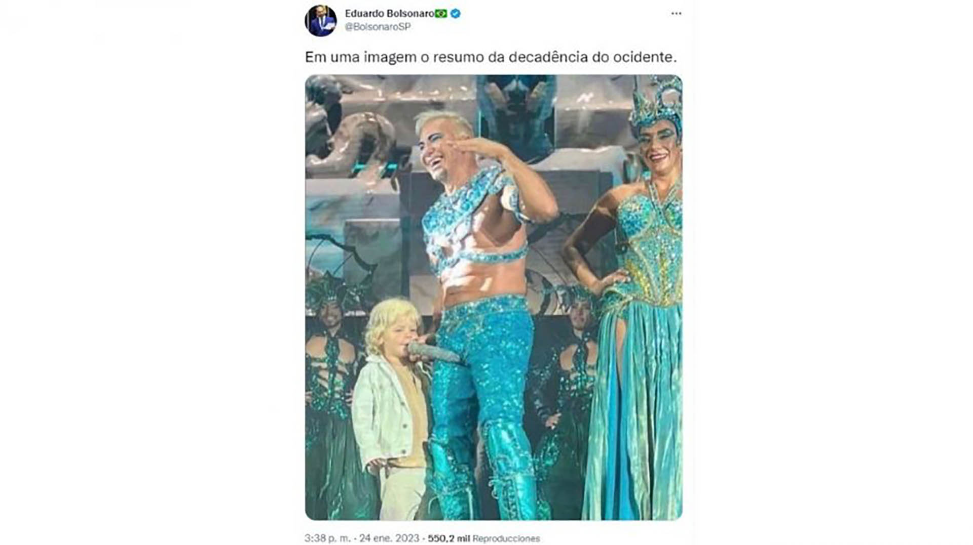 Eduardo Bolsonaro, hijo de Jair Bolsonaro, también criticó a Flavio Mendoza