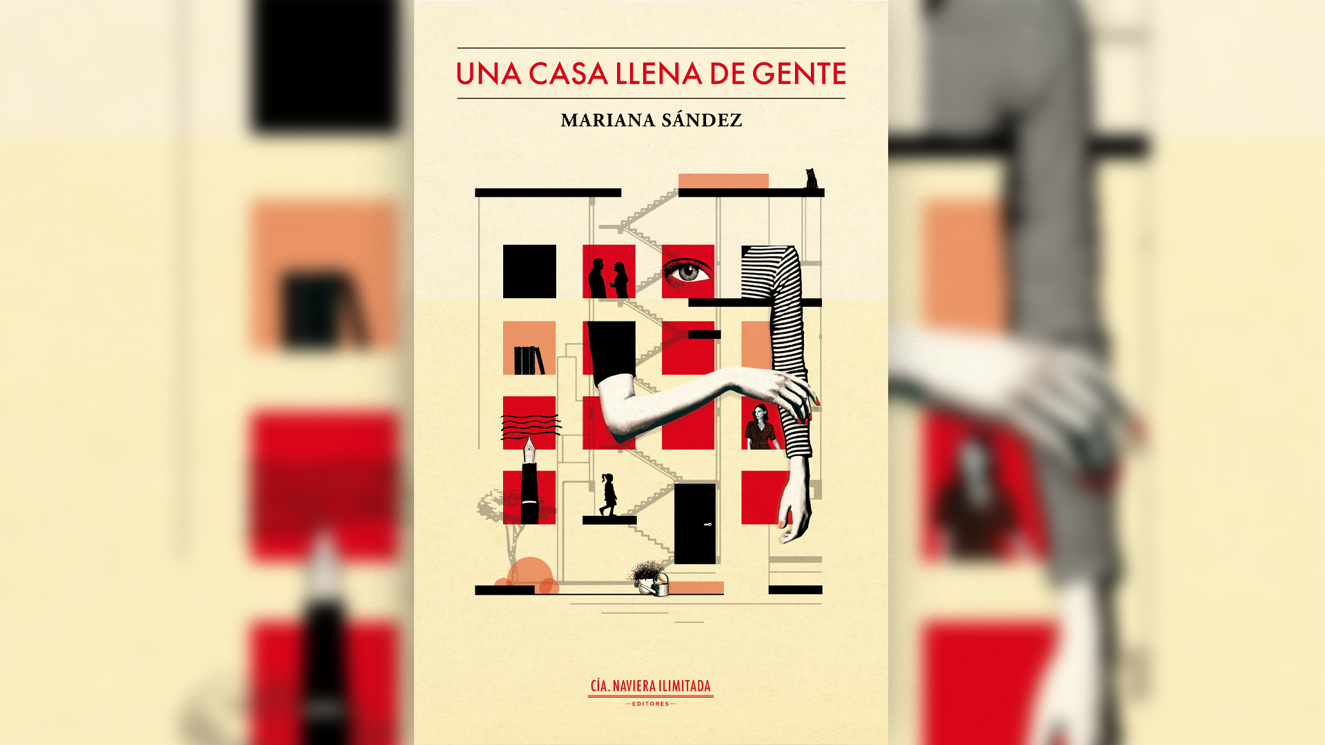 Portada de la primera edición de la novela de Mariana Sández, "Una casa llena de gente". (Archivo).