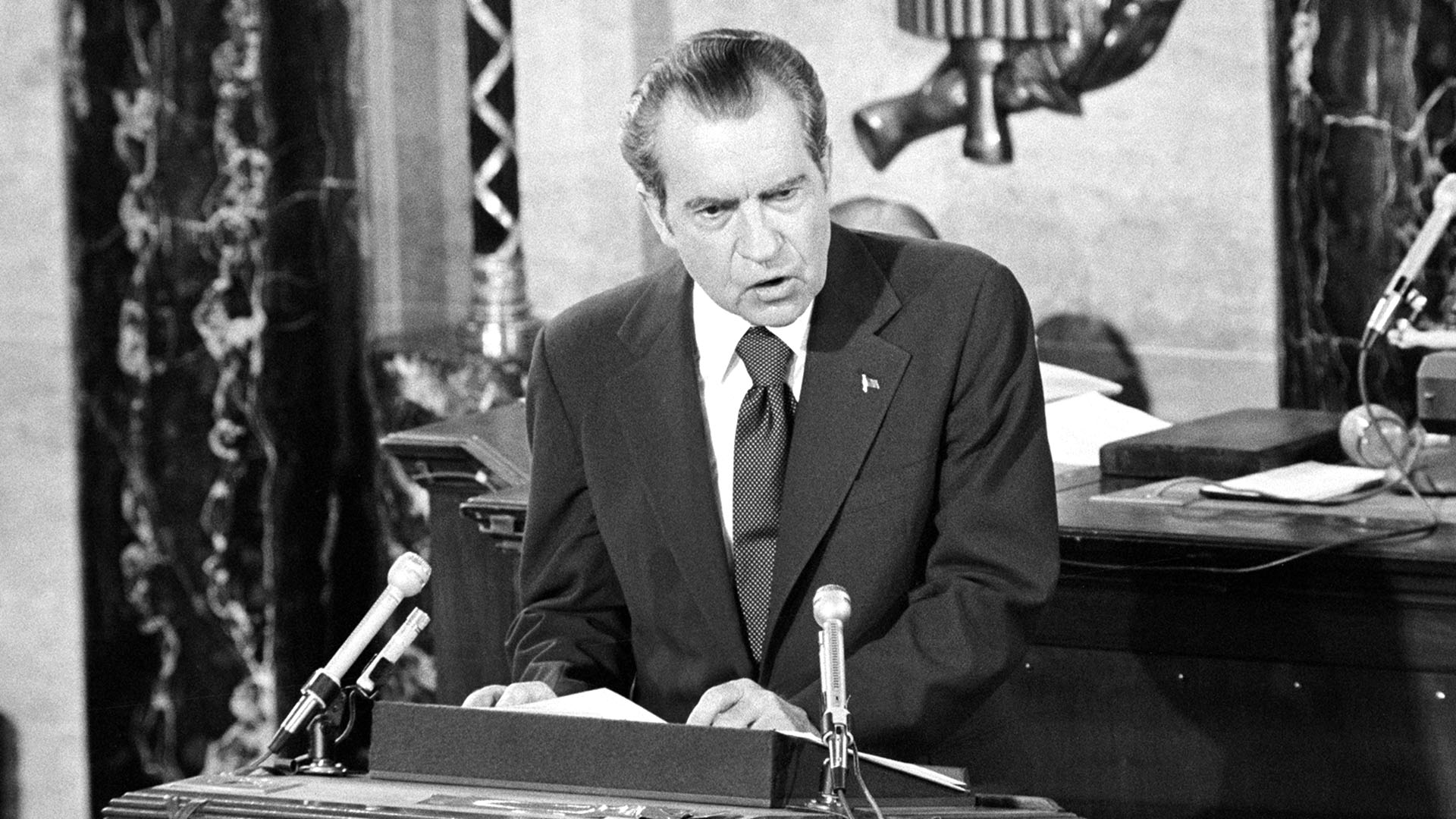 Richard Nixon, Presidente 37.º de los Estados Unidos.
