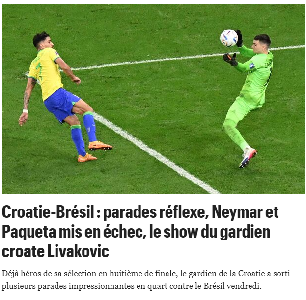 El show del arquero croata (Le Parisien, Francia)
