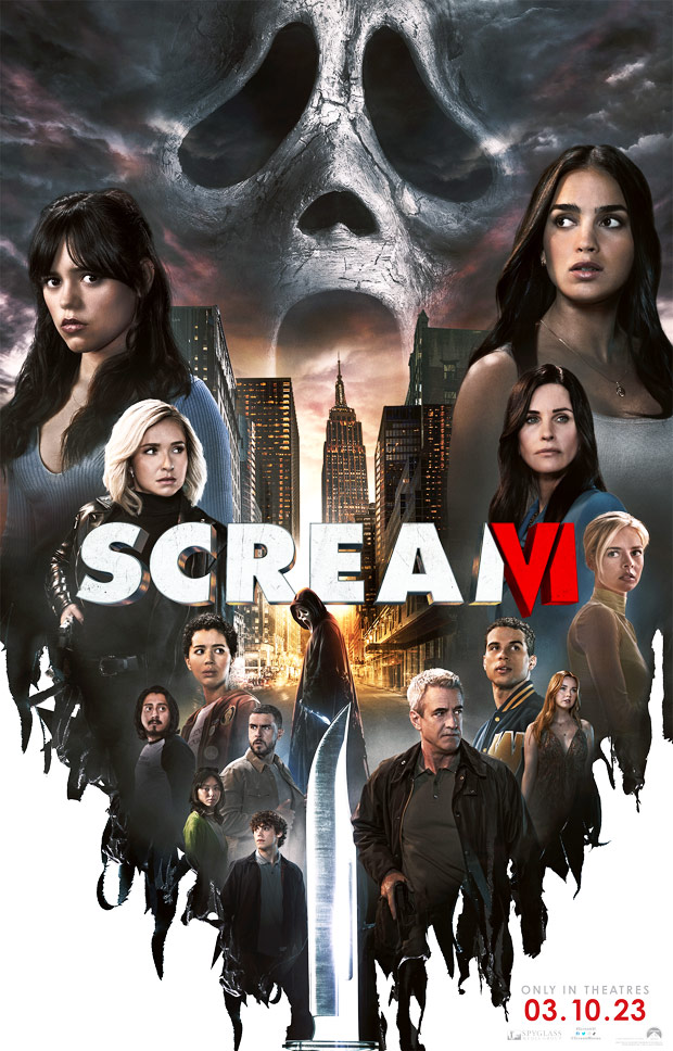 Póster oficial del estreno de "Scream 6", dirigida por Matt Bettinelli-Olpin y Tyler Gillett. (Paramount Pictures)