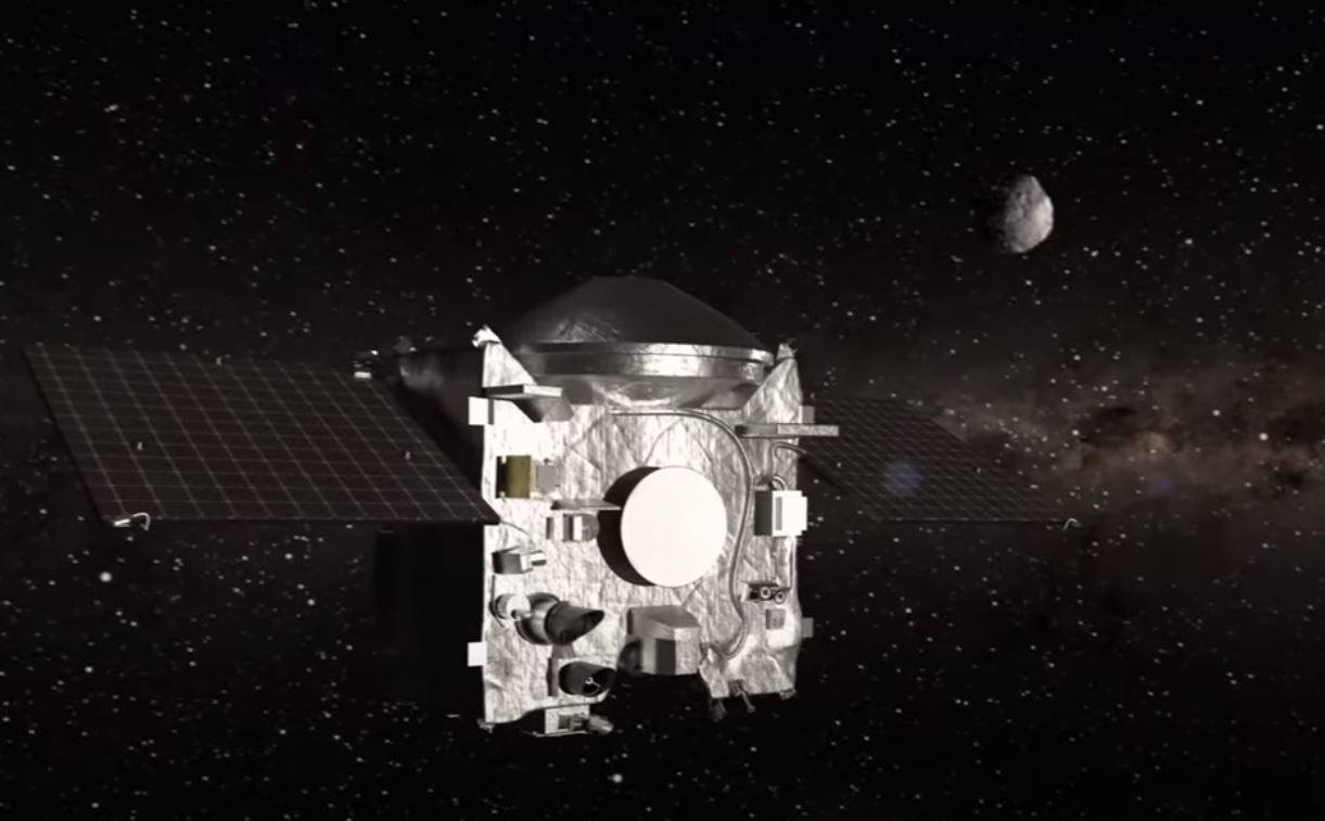 La nave espacial se habría hundido en Bennu si no hubiera activado sus propulsores para retroceder inmediatamente después de que capturase el polvo y rocas de la superficie del asteroide (NASA)
