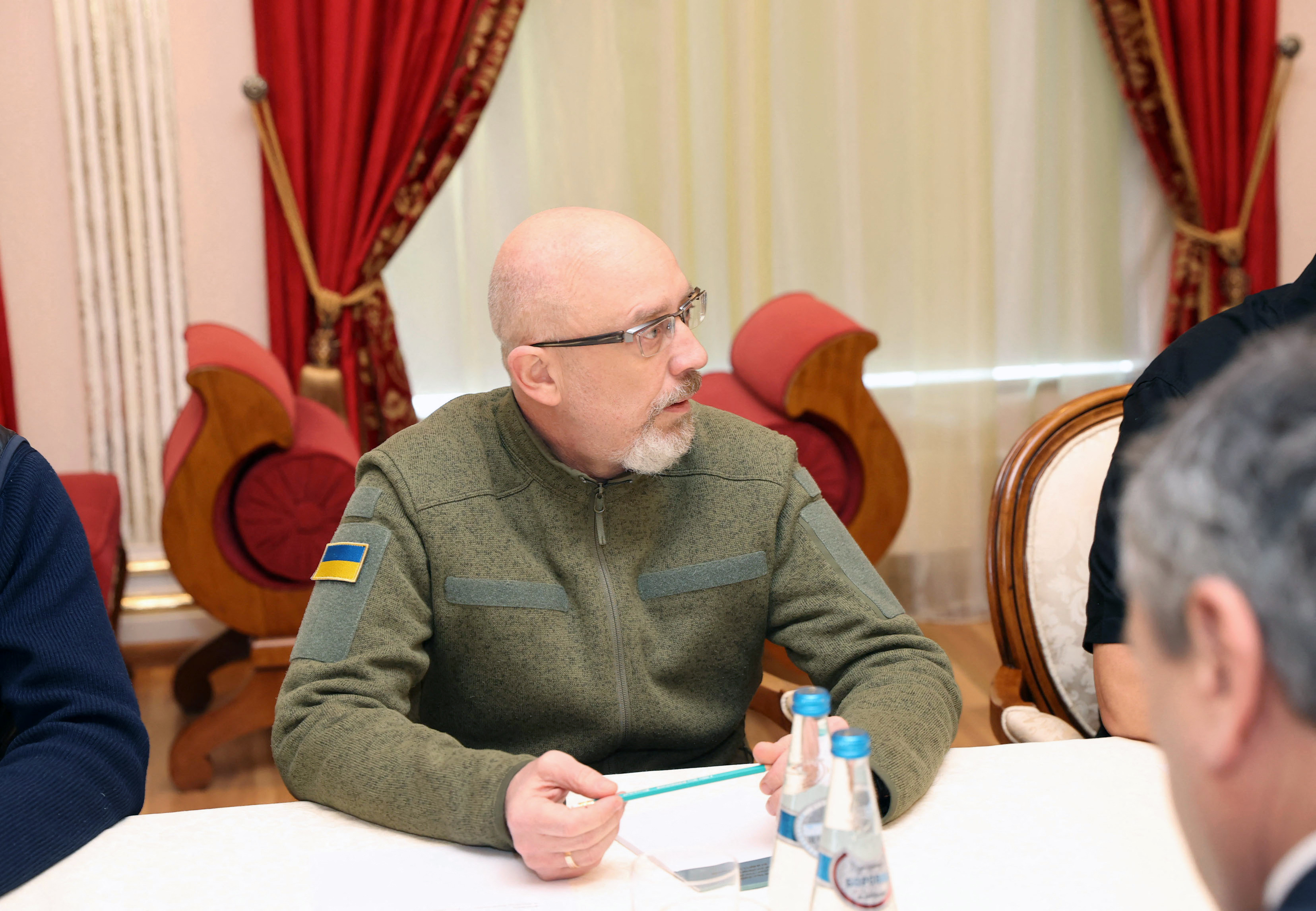 El ministro de Defensa ucraniano Oleksii Reznikov (Sergei KHOLODILIN / BELTA / AFP)  
