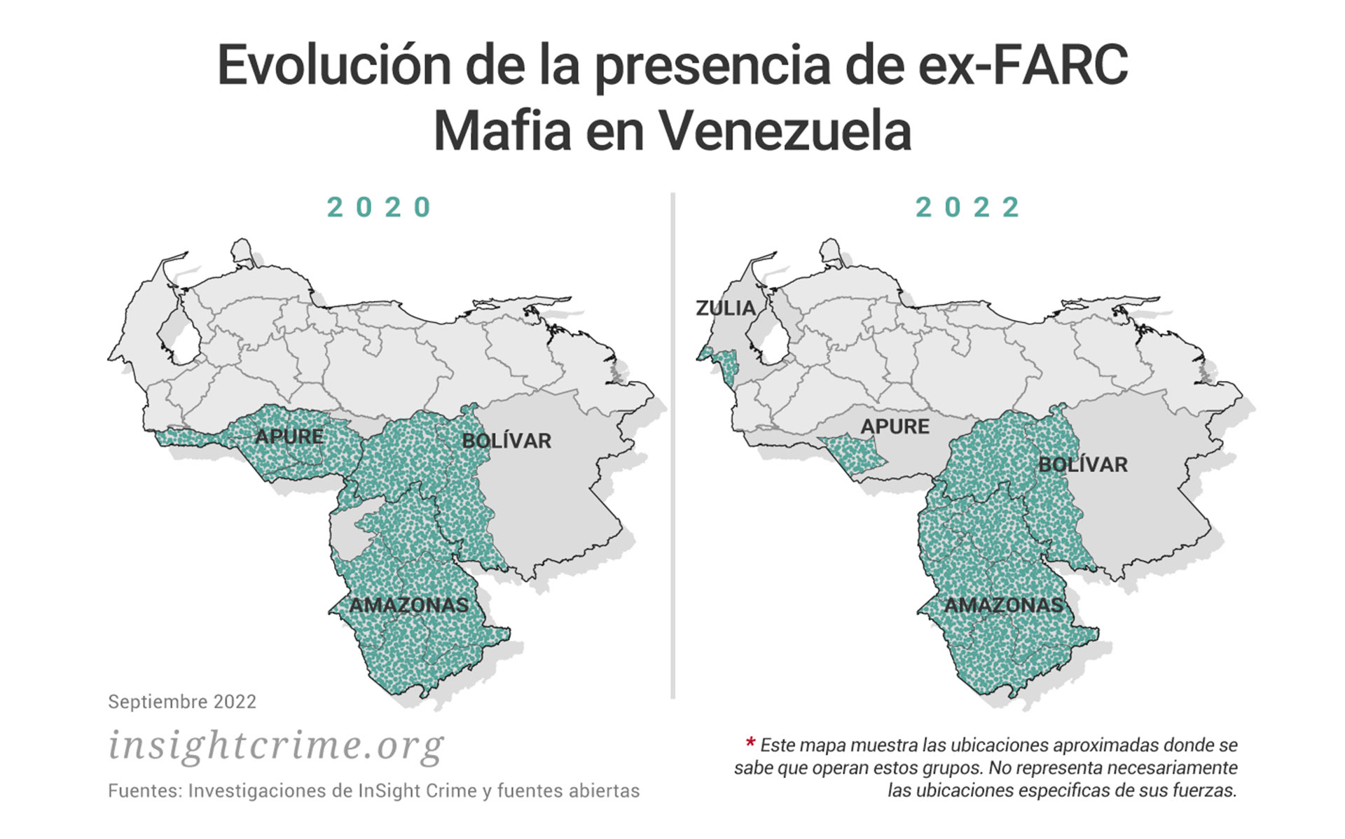 Así evolucionó la presencia de ex-FARC-Mafia en Venezuela