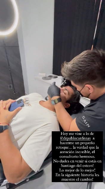 Tomás Holder en una de las historias subidas a su cuenta de Instagram