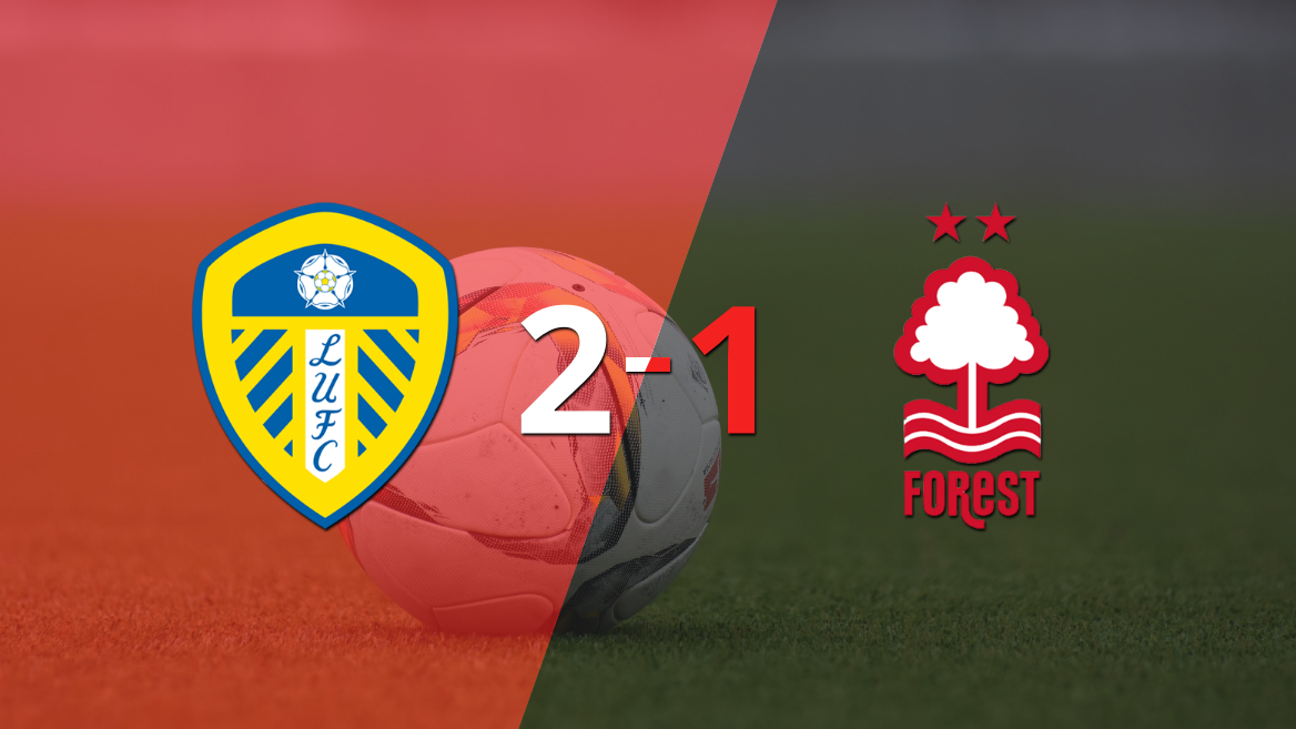 Leeds United logró una victoria de local por 2 a 1 frente a Nottingham Forest
