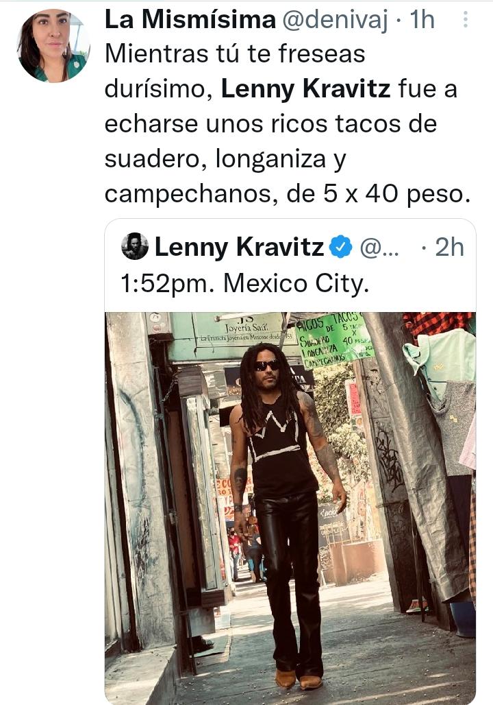 The Best Memes Left By Lenny Kravitzs Visit To Mexico City Infobae 