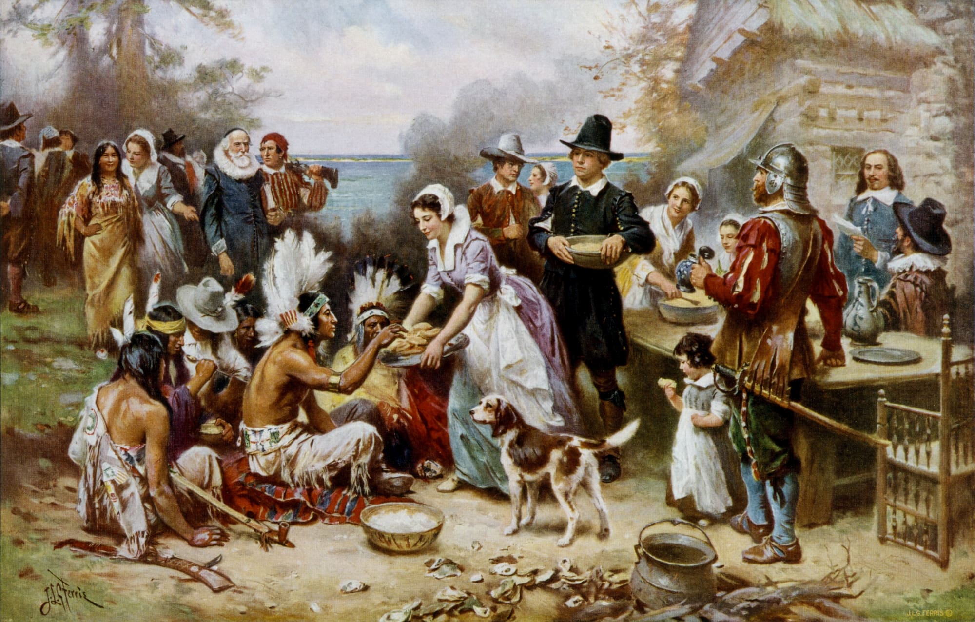 The First Thanksgiving (Obra de Jean Leon Gerome Ferris)
