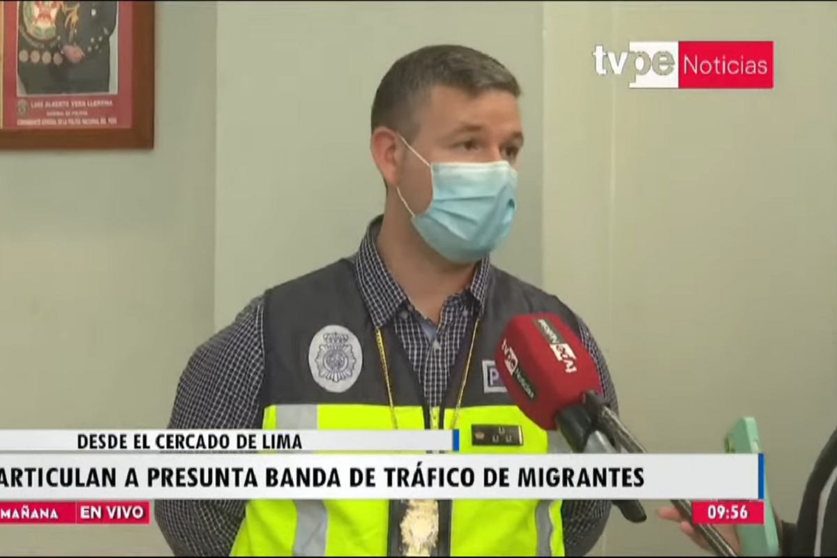 Sergio Pintado, jefe del Grupo XII de la Brigada de Investigación de Redes de la UCRIF. | Foto: TV Perú (Captura)