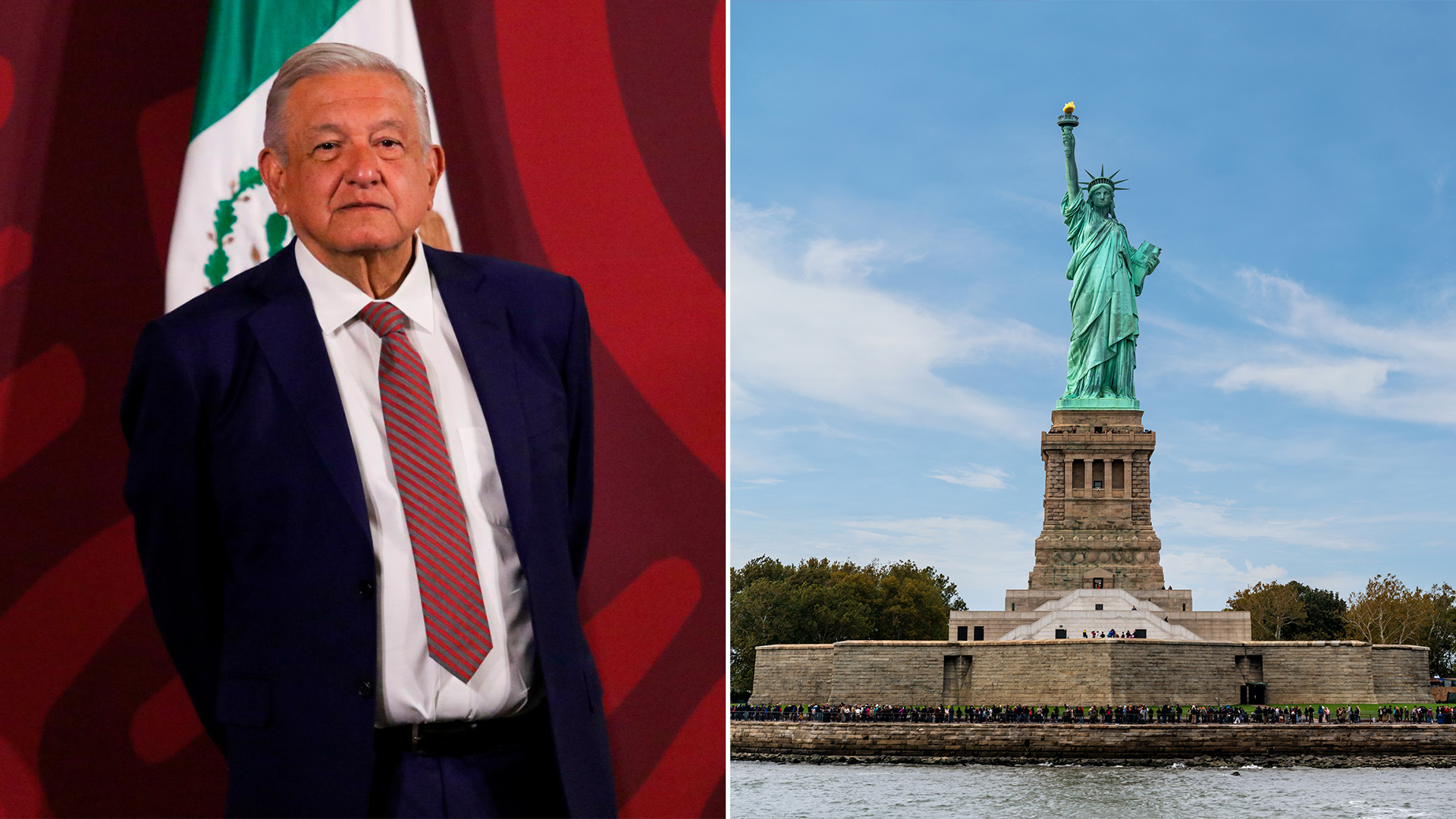 AMLO pidió iniciar una campaña para desmontar la Estatua de la Libertad que está en Nueva York