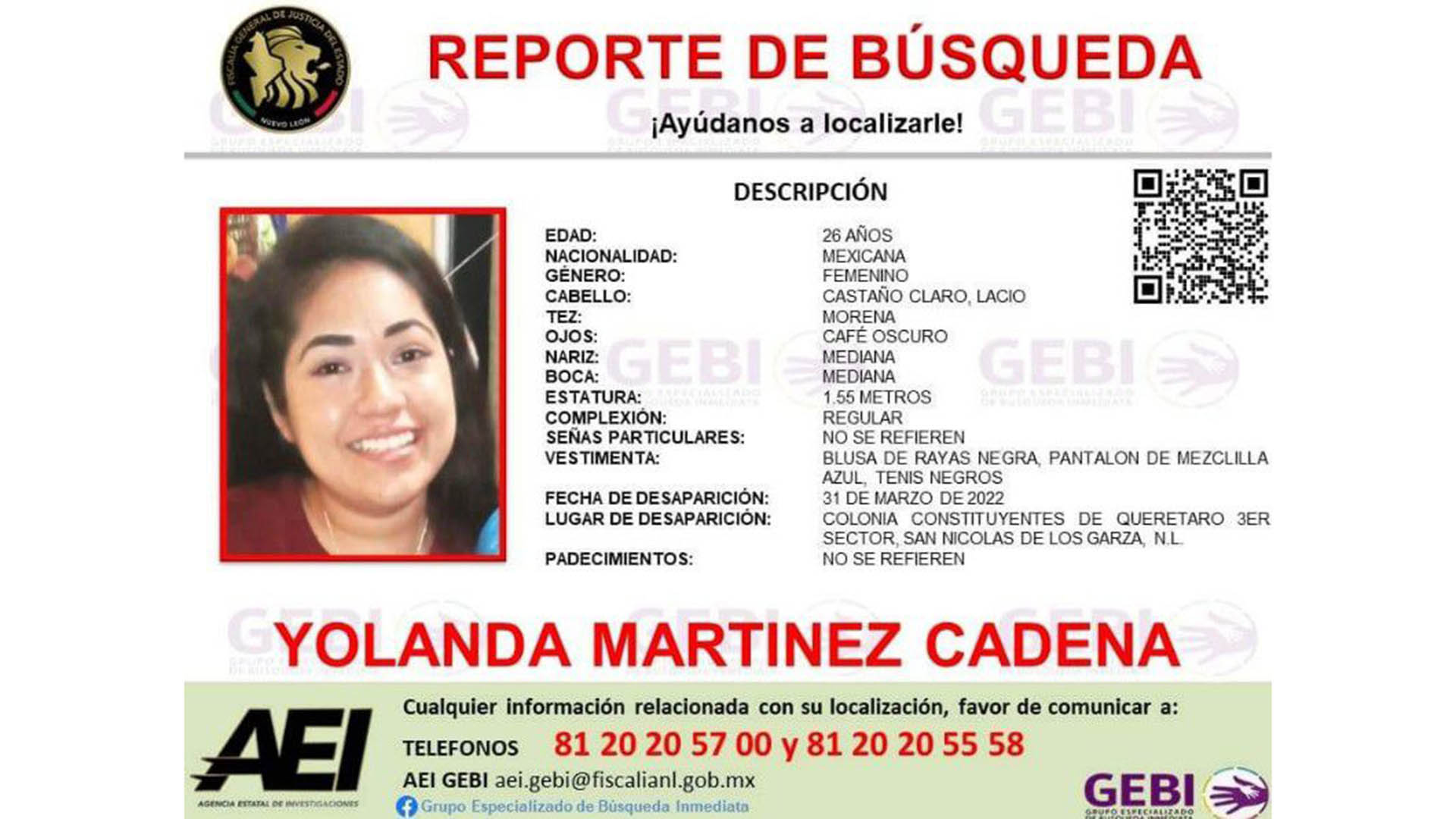 Yolanda Martínez  salió de su casa en búsqueda de trabajo (Foto: Captura de pantalla)