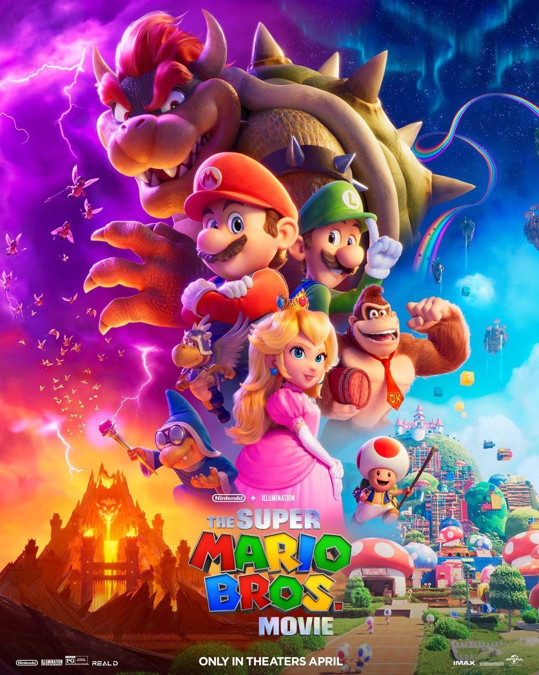 Póster oficial de "Super Mario Bros. La película". (Universal Pictures)