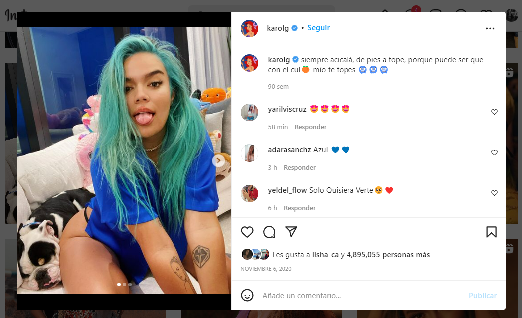 ¿qué Significa El Cabello Azul De Karol G Infobae