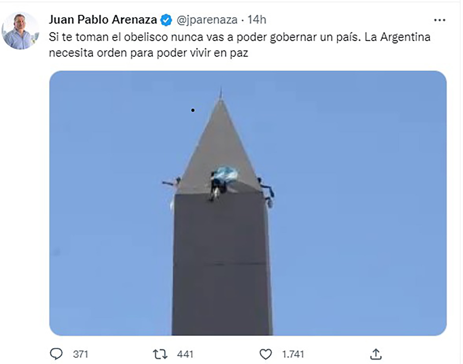 Un polémico tuit de Juan Pablo Arenaza contra el larretismo
