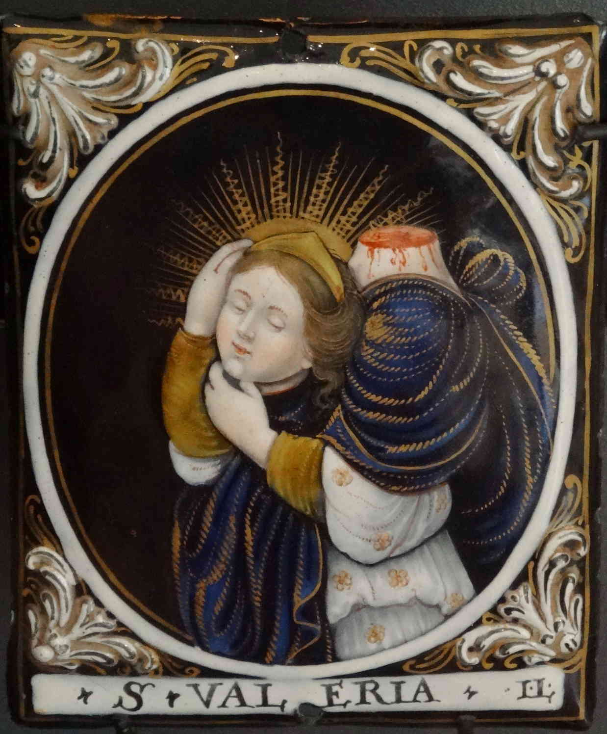 Santa Valeria de Limoges, una de las imágenes de "Santos cefalóforos" más conocida