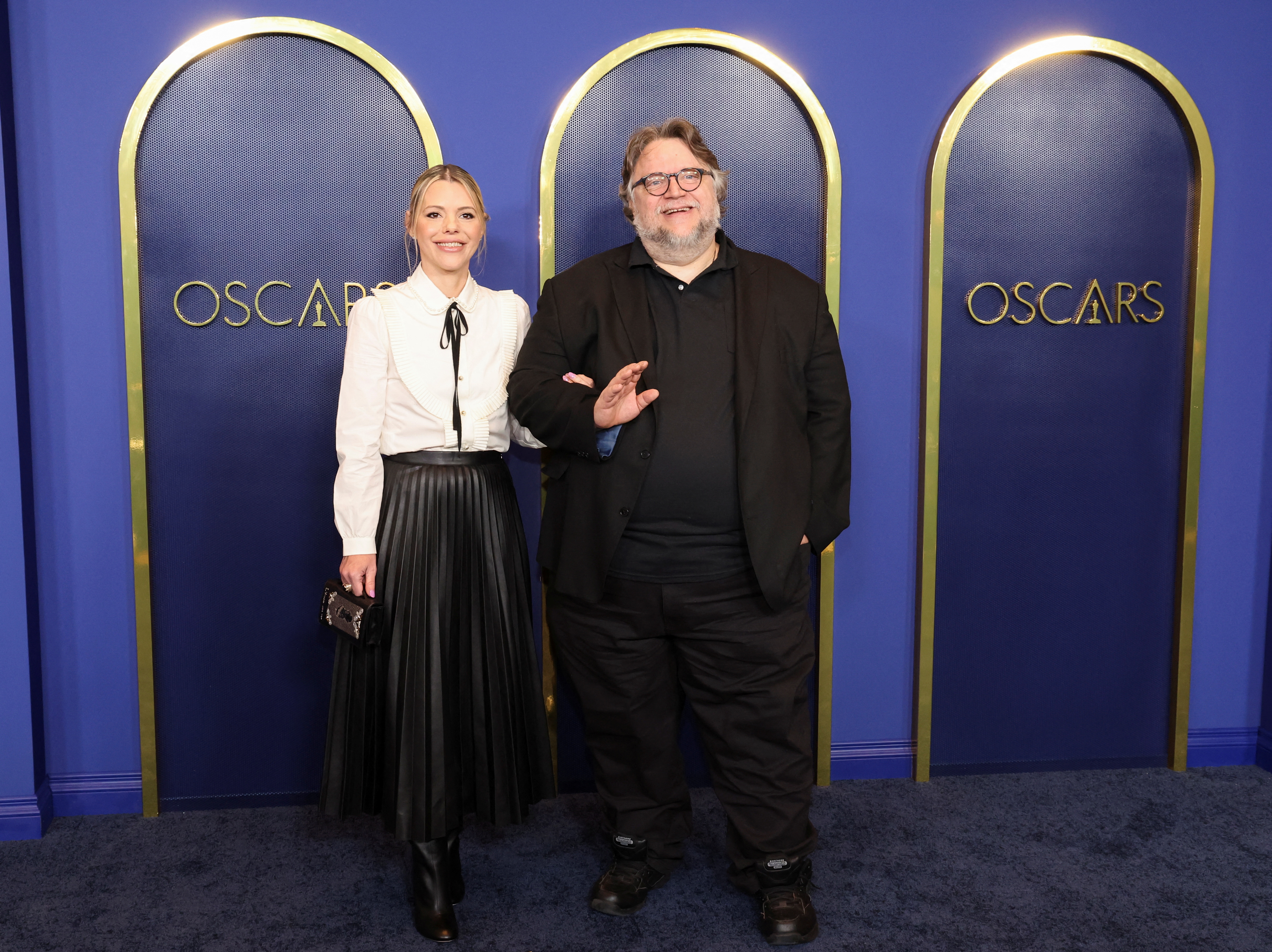 Director Guillermo del Toro and his wife Kim Morgan attend the 94th Oscars Nominees Luncheon in Los Angeles, California, U.S., March 7, 2022. REUTERS/Mario Anzuoni