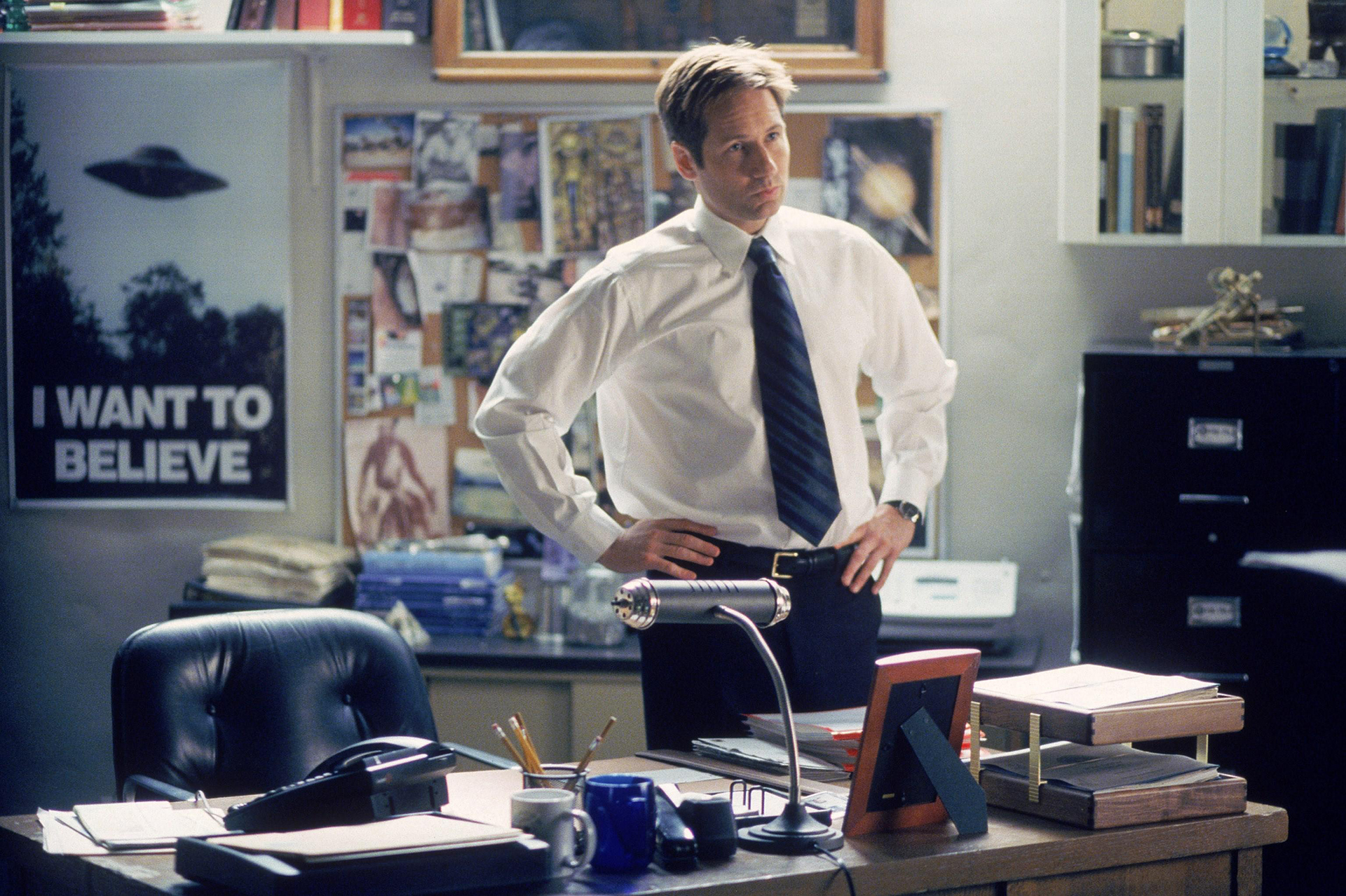 David Duchovny en 1999, en su última temporada en The X Files