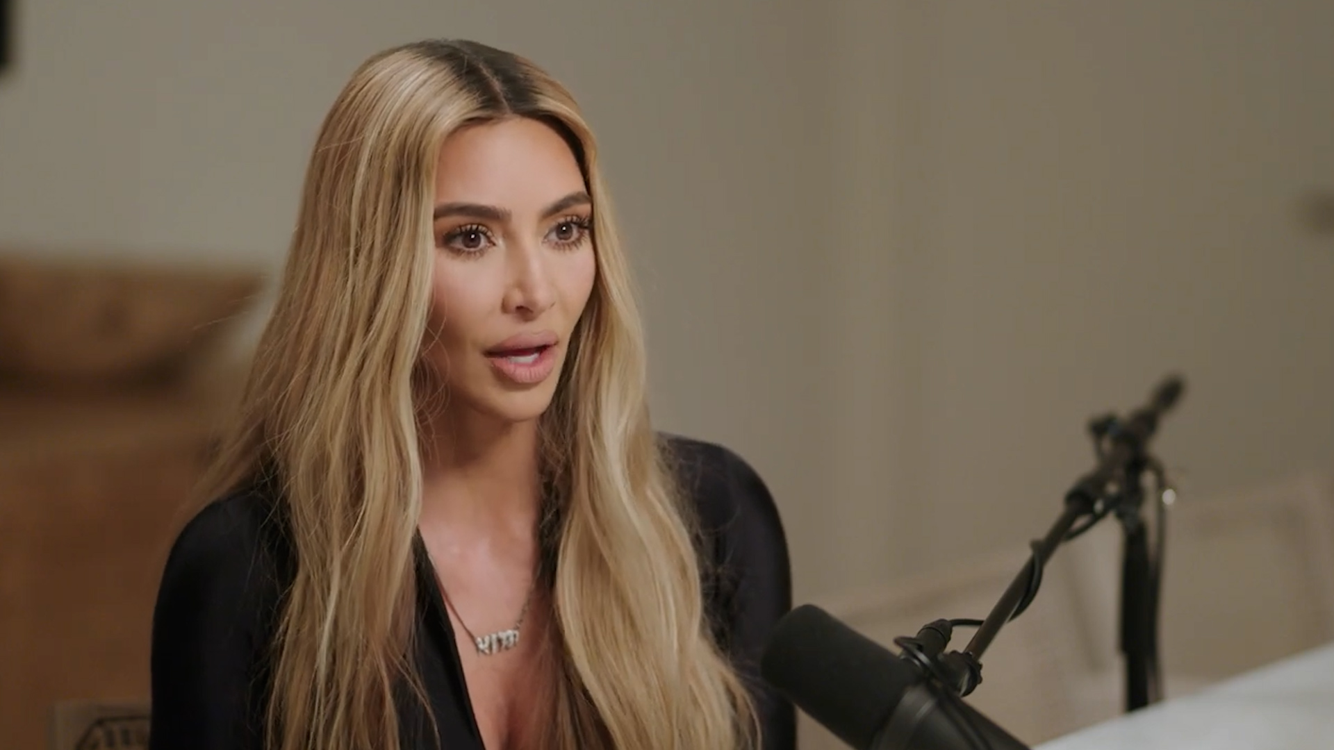 Kim Kardashian speaking on the Angie Martinez IRL podcast 
