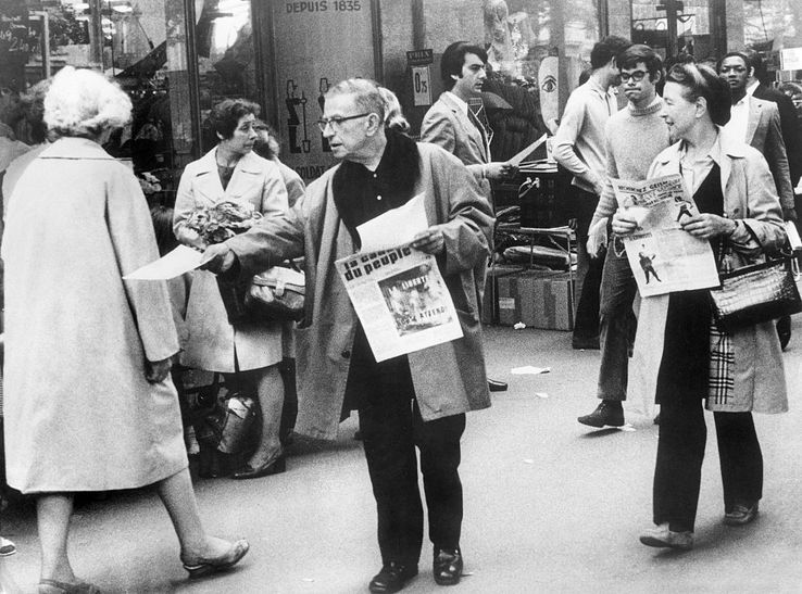 El escritor Sartre participó en forma activa del Mayo Francés
