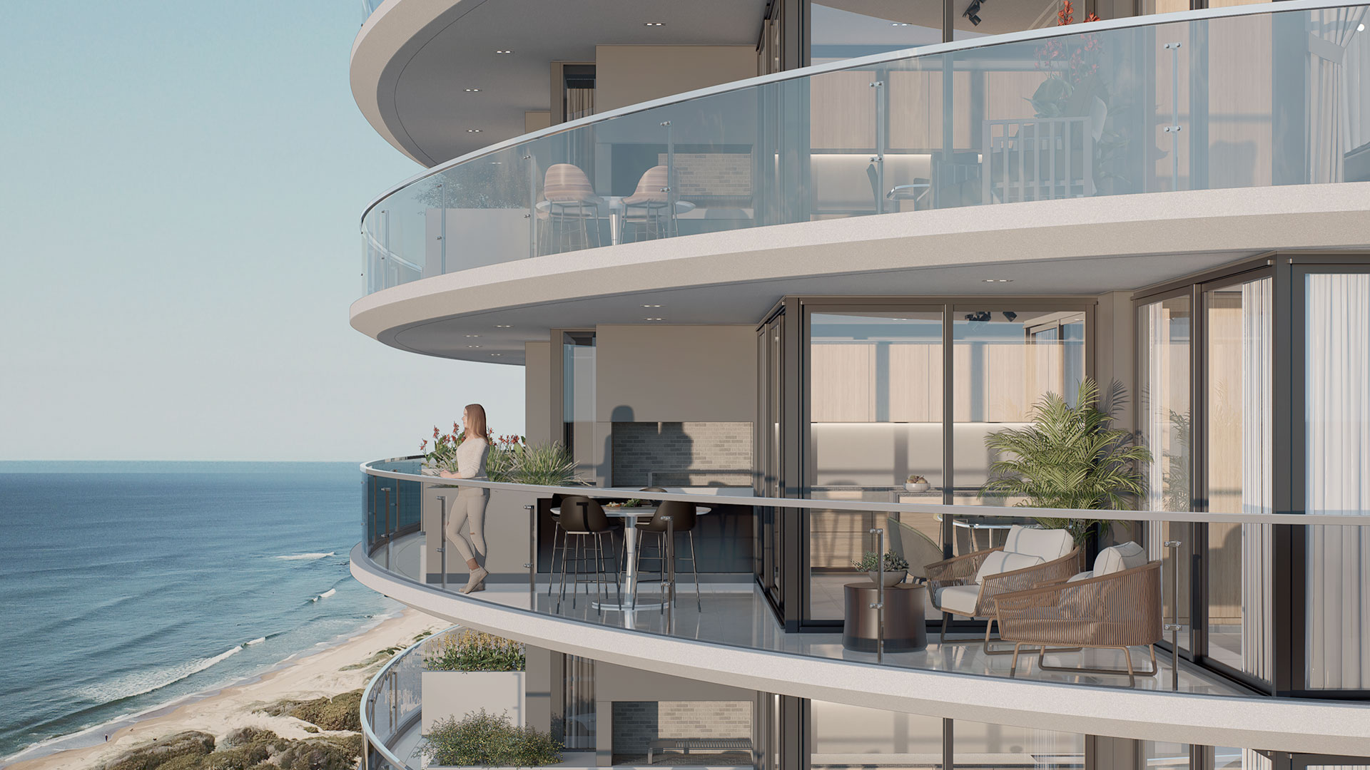 Render del emprendimiento Manglar que llegará a Playa Brava