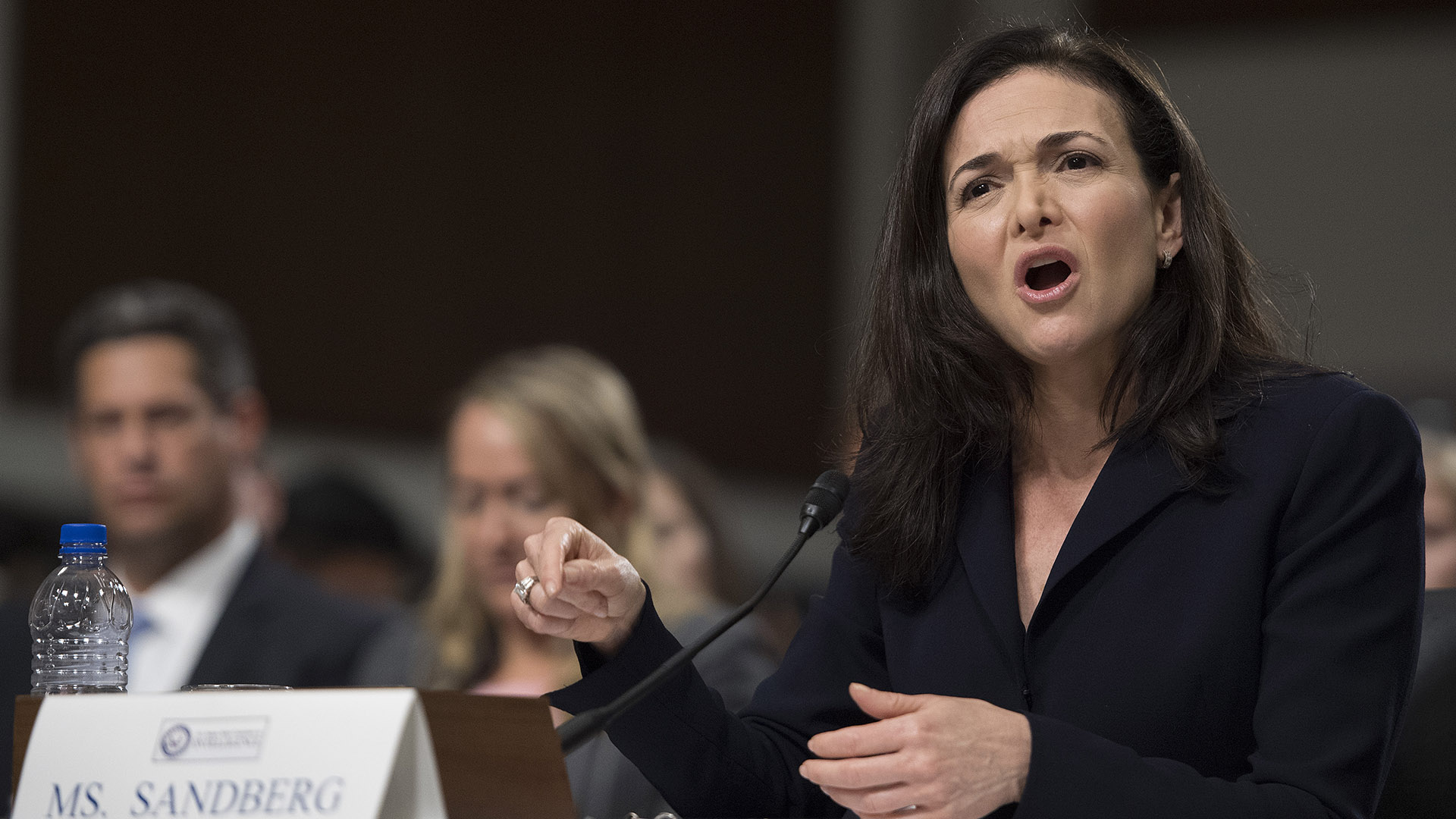 Sandberg testifies before the US Congress (AFP)