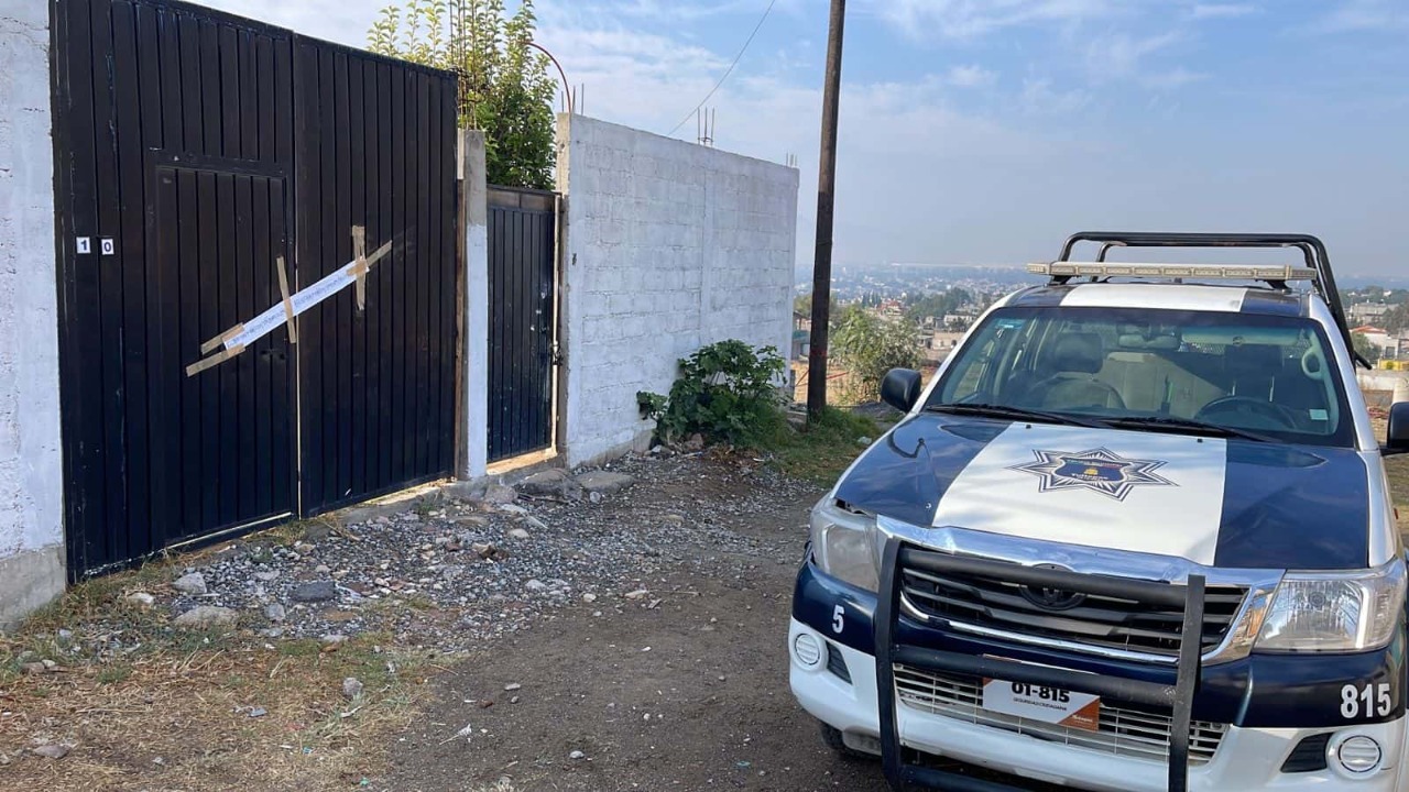 Vivienda donde ocurrió el asesinato de una familia en Tultepec (Foto: Twitter@EdomexRed)