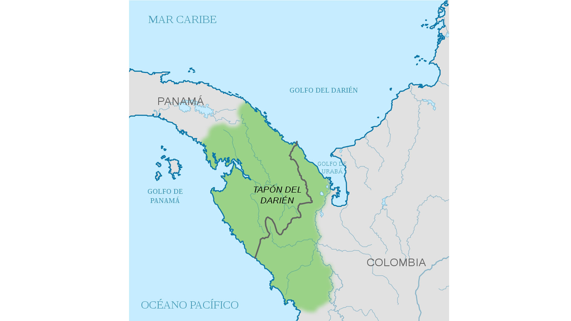 Selva del Darién más conocido como Tapón del Darién, en frontera entre Colombia y Panamá. (Wikipedia)