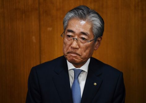 Japan's Olympic Committee President (JOC) Tsunekazu Takeda speaks to the press after a JOC board meeting in Tokyo on March 19, 2019. - The head of Japan's Olympic Committee said on March 19 he would step down in June, as French authorities probe his involvement in payments made before Tokyo was awarded the 2020 Summer Games. (Photo by CHARLY TRIBALLEAU / AFP)        (Photo credit should read CHARLY TRIBALLEAU/AFP/Getty Images)