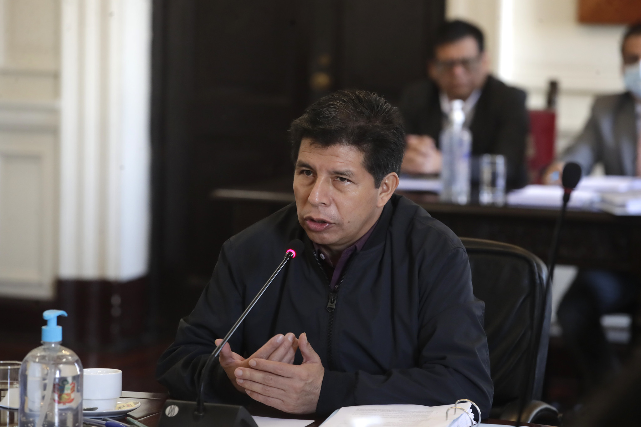 Presidente Pedro Castillo llega al Ministerio Público para reunirse con el Fiscal de la Nación