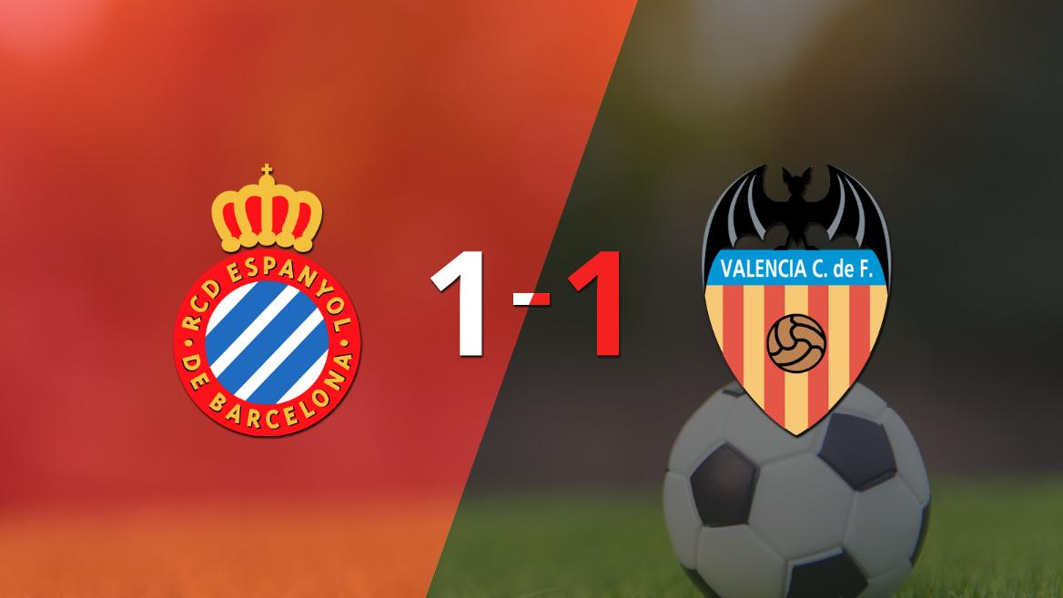 Espanyol y Valencia se reparten los puntos y empatan 1-1