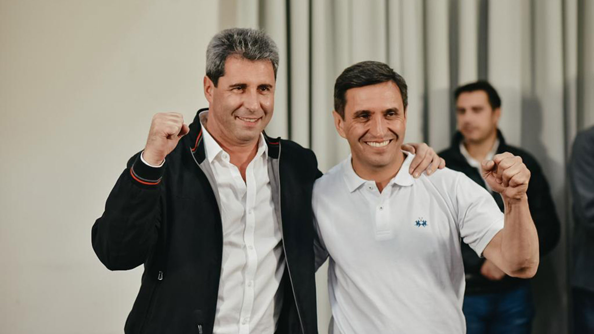 Sergio Uñac with Cristian Andina, the candidate for lieutenant governor that the president had chosen 