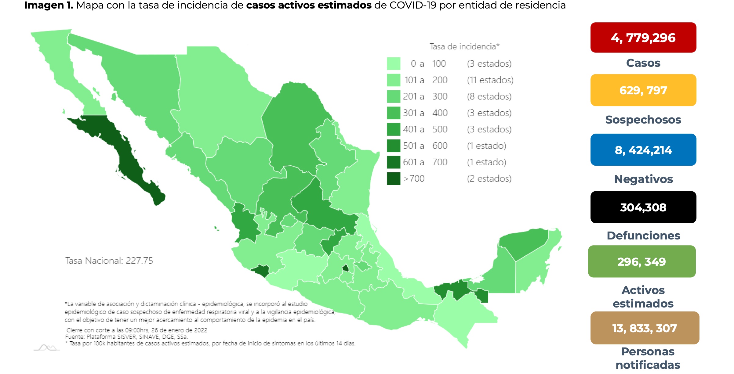 Coronavirus en México al 26 de enero: 48 mil 627 nuevos casos y nuevo récord de muertes con 532 (Foto: SSa)