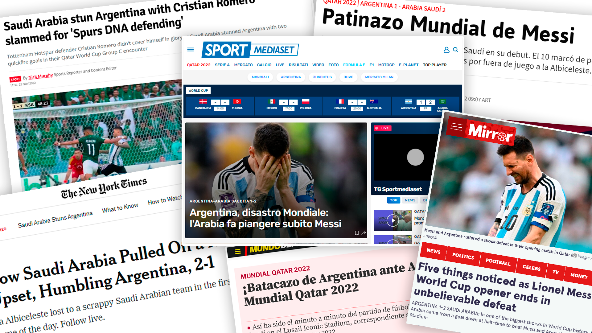 “Desastre Mundial” y “Arabia hace llorar a Messi”: la prensa internacional se hizo eco de la derrota de Argentina en su debut en Qatar