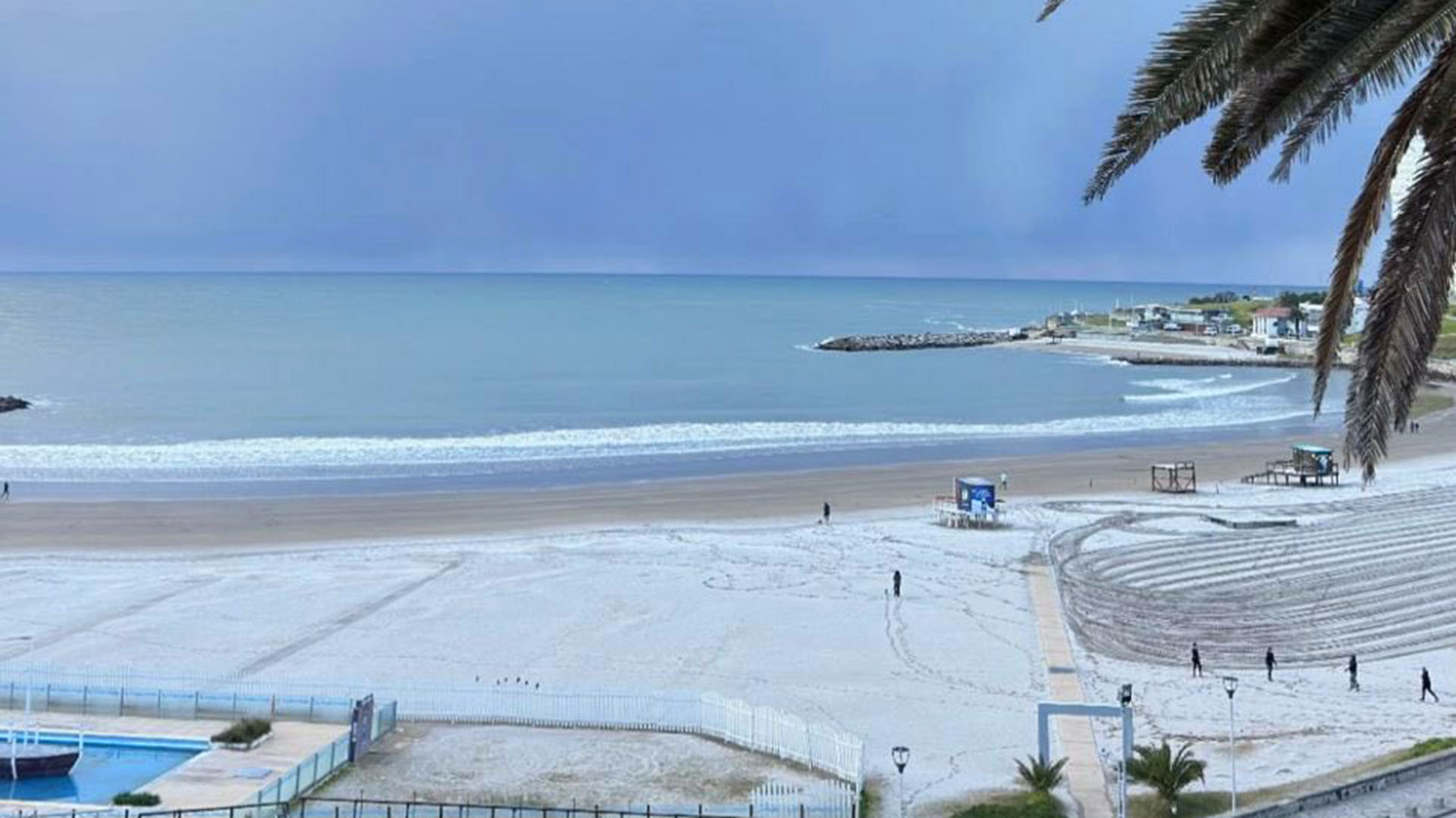 Videos: el fr&iacute;o polar hizo nevar en Mar del Plata