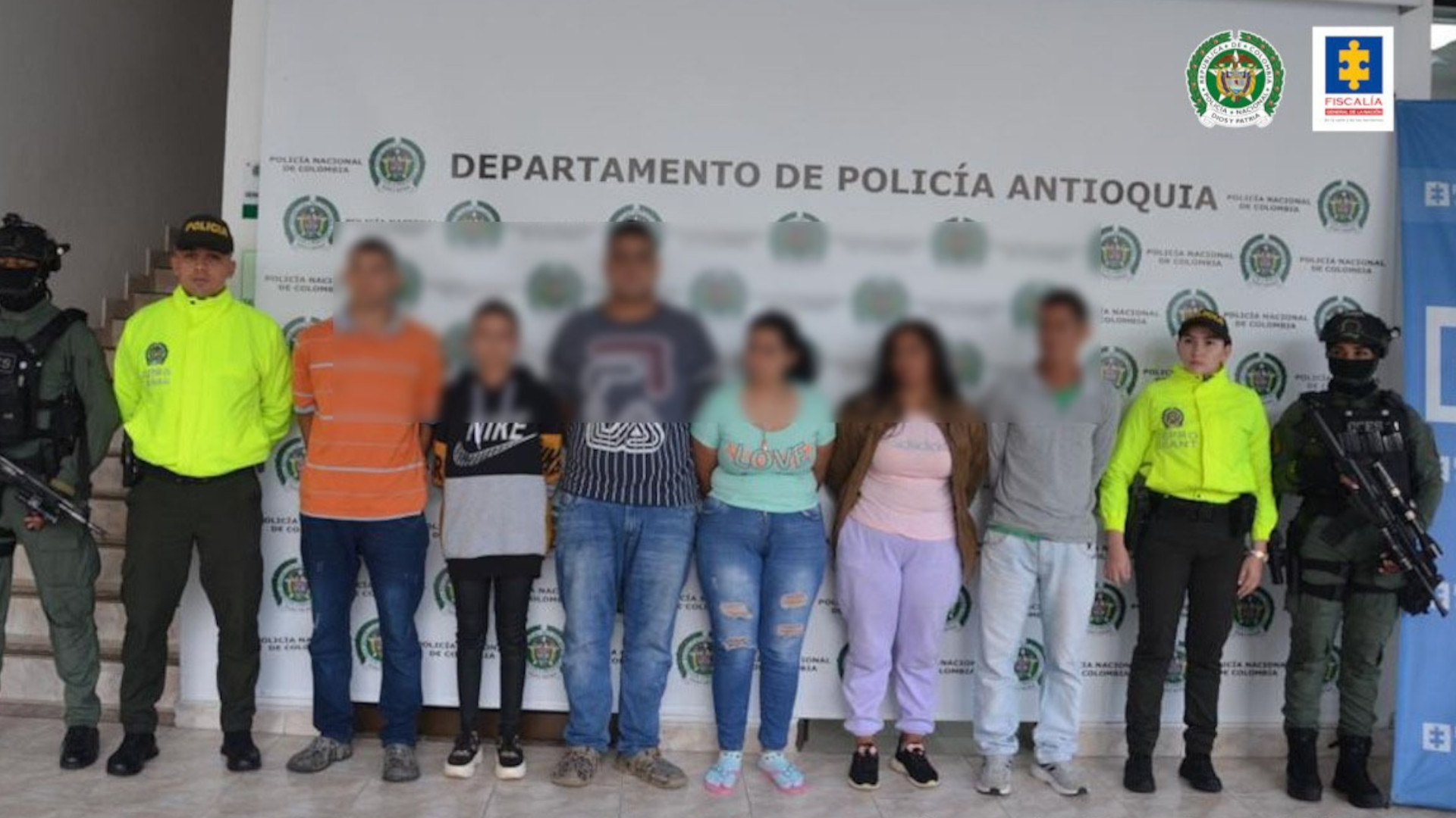 Los integrantes de 'Los Carneros' fueron enviados a la cárcel por la desaparición de Maximiliano Tabares. Foto: Fiscalía General de la Nación