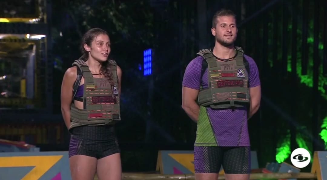 Dani y Duván, los eliminados de la competencia en el Desafío The Box. Tomada de Canal Caracol en vivo.