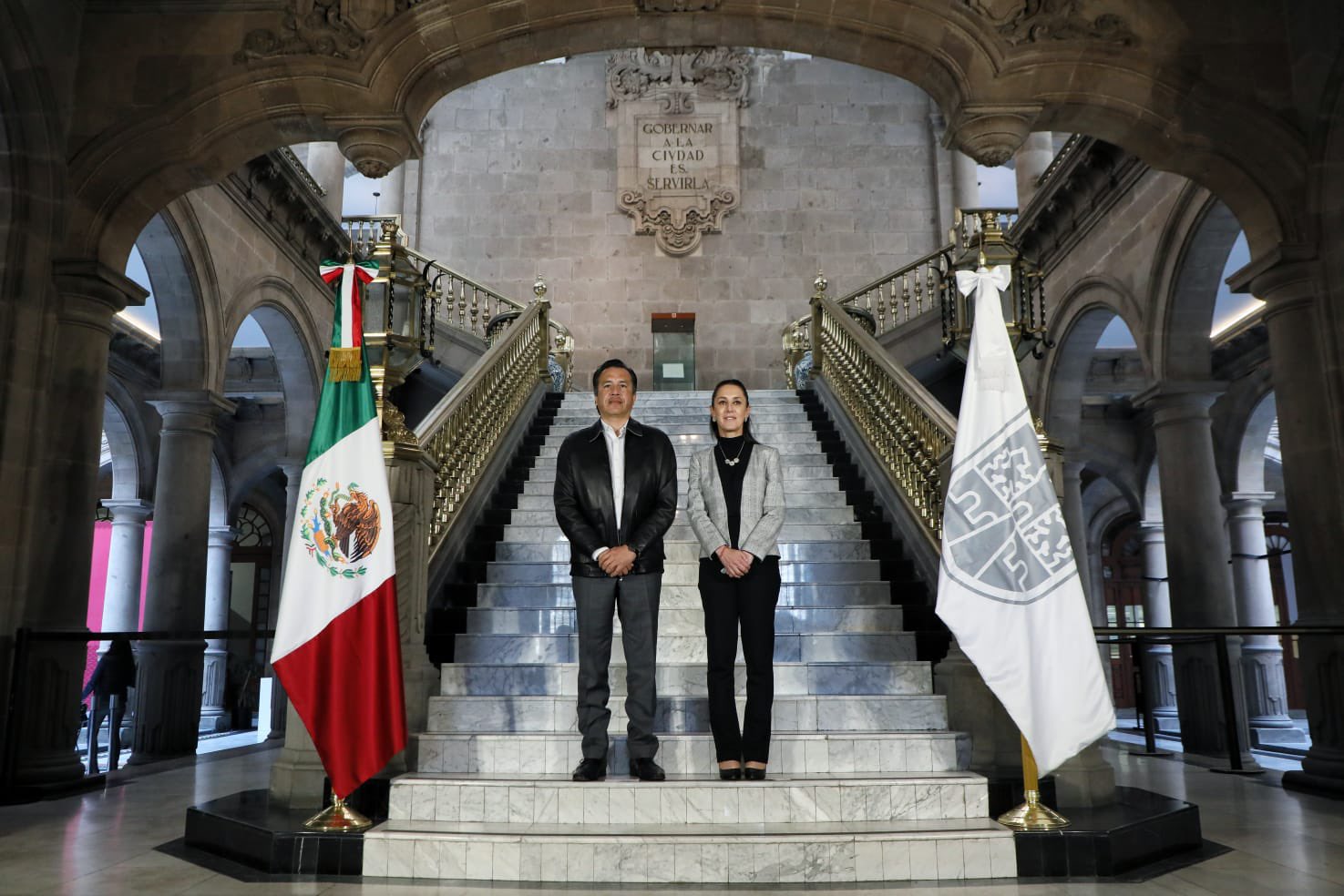 Claudia Sheinbaum reconoció el trabajo de García Jiménez en Veracruz (Foto: Gobierno de la Ciudad de México)