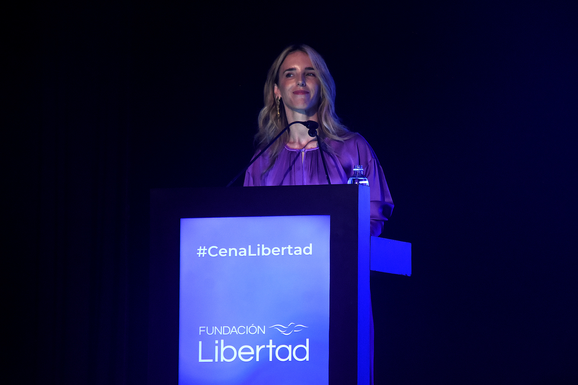 Cayetana Álvarez de Toledo habló en el acto central por los 35 años de la Fundación Libertad. (Foto: Nicolás Stulberg)