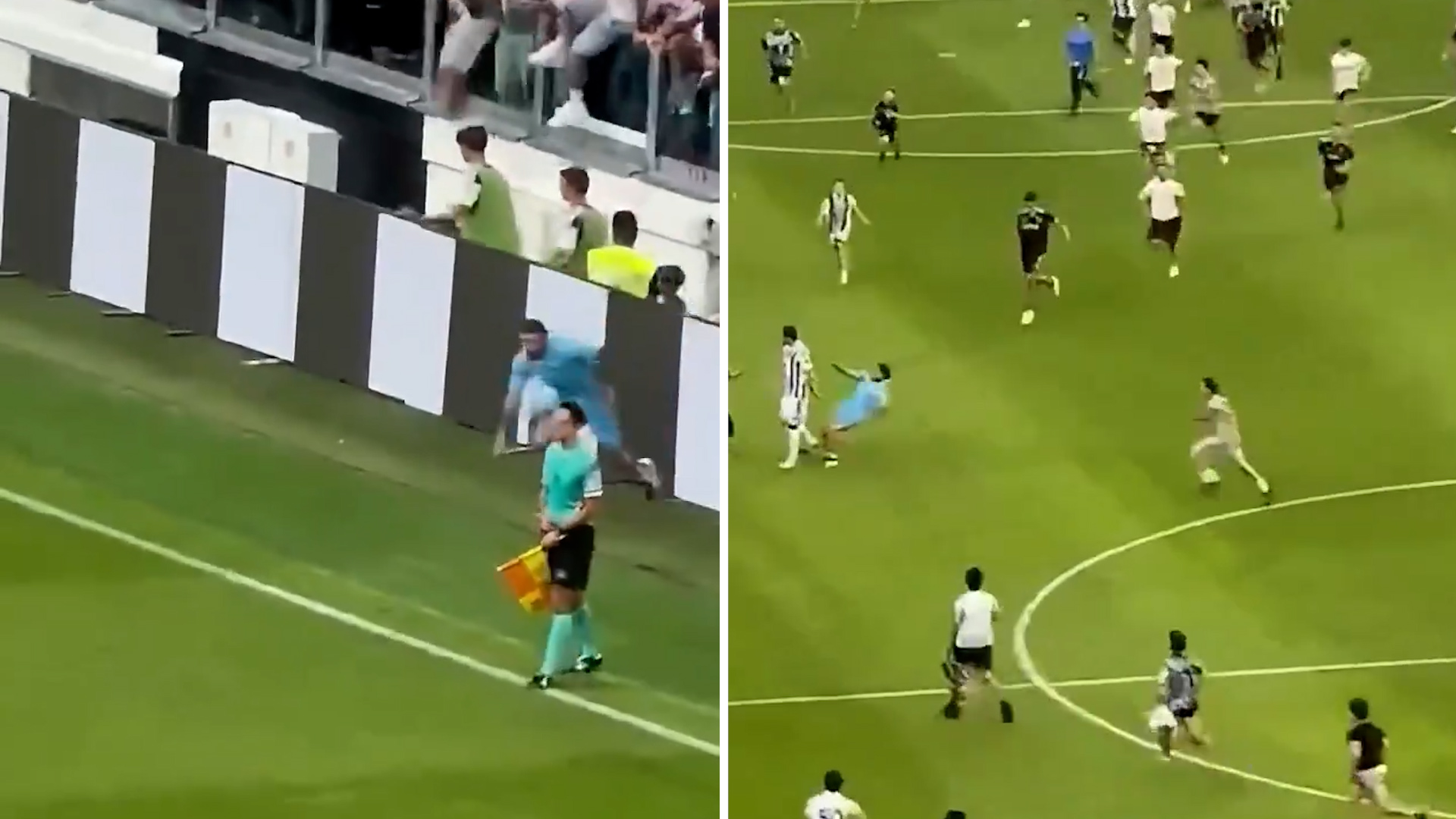 Ins&oacute;lito: un hincha de Juventus se filtr&oacute; a la cancha en medio de un partido y lesion&oacute; a una de las figuras de su equipo