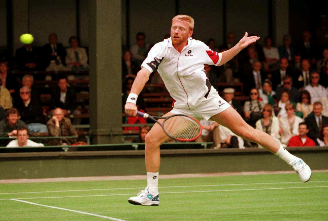 Boris Becker during a Wimbledon match in 1996 (Reuters) 