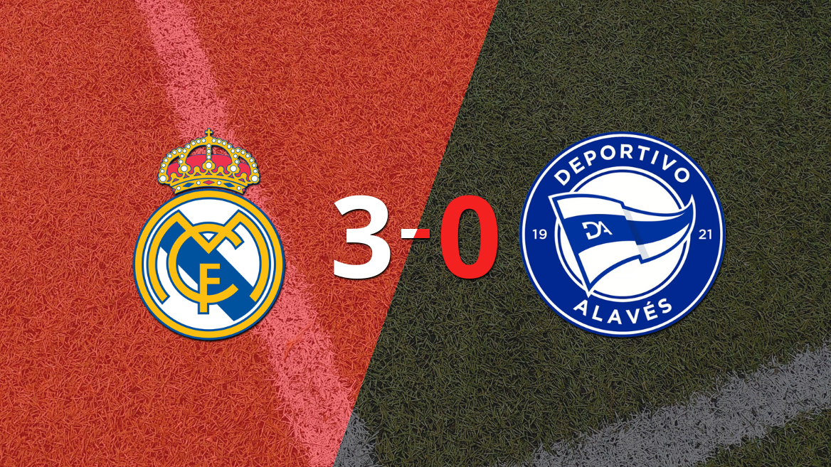 Goleada de Real Madrid 3 a 0 sobre Alavés